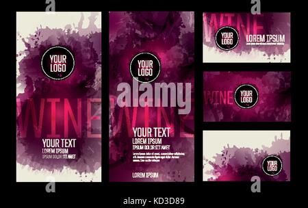 Template design for flyer, card, poster or banner. From artistic background with colored spots. vector Stock Vector