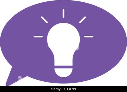 Lamp idea with bubble speech Stock Vector