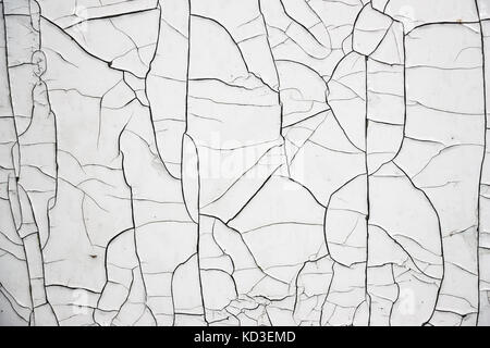Cracked White Paint Stock Photo