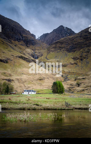 Achnambeithach Cottage, Glencoe, Highland Stock Photo