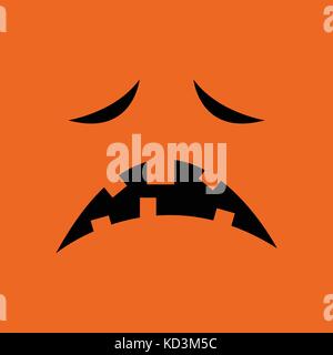 Black Sad Face Stock Vector