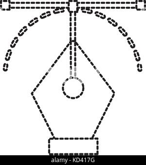 Bezier curve symbol. Control point path. Line and anchor shape. Vector ...
