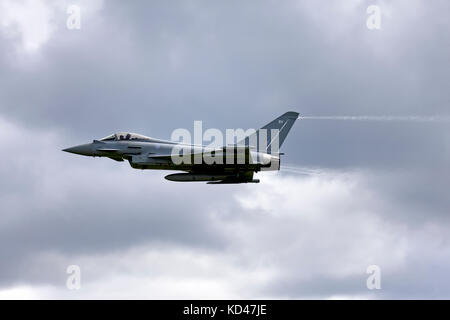 A Royal Air Force 29(R) Squadron Eurofighter Typhoon FGR.4 (ZK342/BV) at the RNAS Yeovilton Air Day, Somerset, United Kingdom,   2nd July 2016. Stock Photo