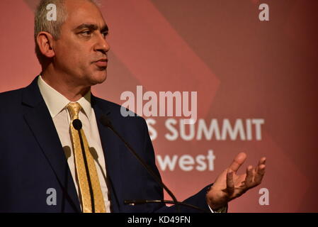 Athens, Greece. 09th Oct, 2017. Spyros Kouvelis President of Greek Eurasian Business Council and former vice-minister for foreign economic, cultural and environmental affairs of Greece, during his speech in the EU-Eurasia-China Business Summit. Credit: Sonia Brandolone/Pacific Press/Alamy Live News Stock Photo