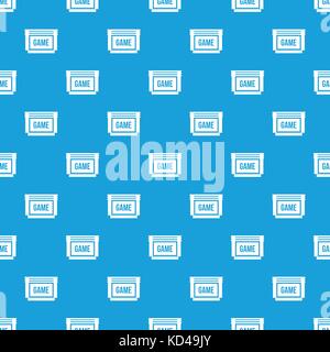 Game cartridge pattern seamless blue Stock Vector