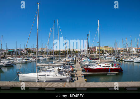 LAGOS, PORTUGAL - SEPTEMBER 10TH 2017: A view of the Marina de Lagos in the Algarve, Portugal, on 10th September 2017. Stock Photo