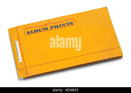 Retro Photo Album Isolated on a White Background. Stock Photo