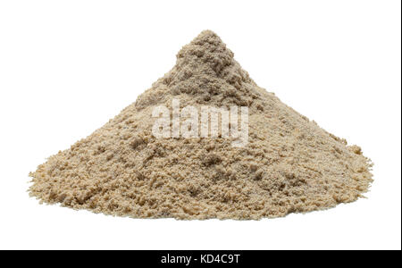Pile of Wet Sand Isolated on White Background. Stock Photo
