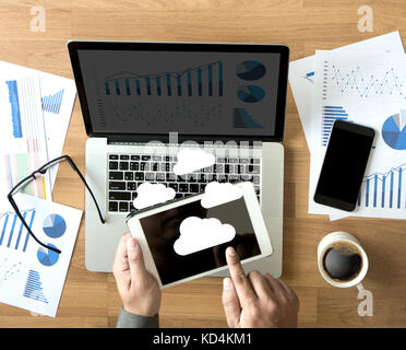 Cloud Computing diagram Network Data Storage Technology Service Stock Photo