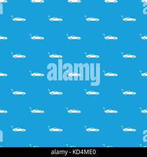 Electric car pattern seamless blue Stock Vector