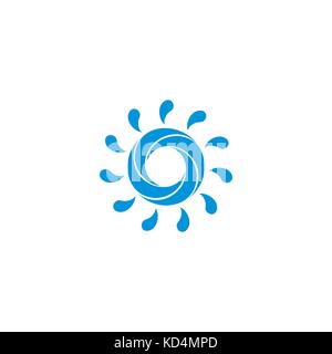 swirl water logo vector Stock Vector