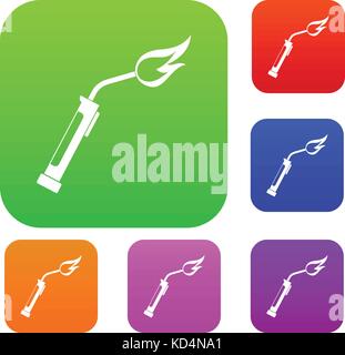 Welding torch set color collection Stock Vector