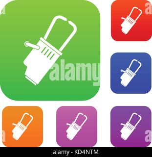 Welding equipment set color collection Stock Vector