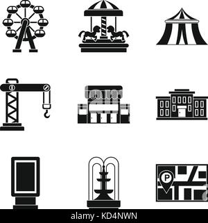 Accomplishment icons set, simple style Stock Vector