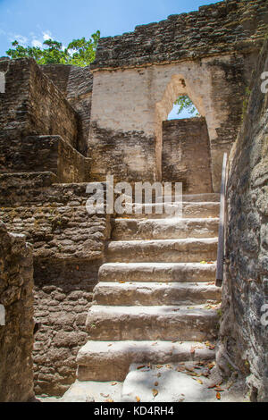 Cahal Pech Mayan ruins in San Ignacio Belize Stock Photo