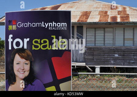 For sale signs residential property, Townsville, Queensland, Australia, October 2017 Stock Photo