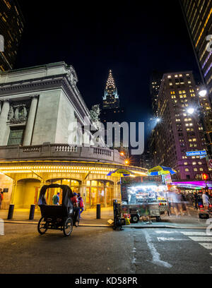 Grand Central Terminal at night, New York City Stock Photo