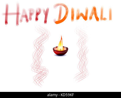 Happy Diwali Wishes and Greetings Stock Photo