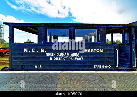 Gateshead Springwell Bowes Railway museum NCB Durham Harton guards van Stock Photo