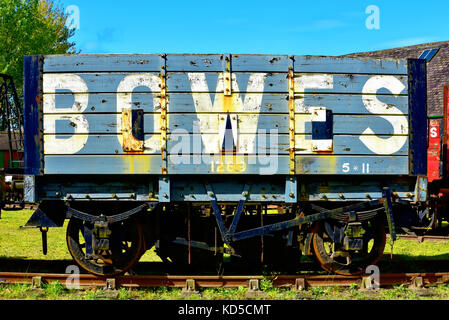 Gateshead Springwell Bowes Railway museum  NER railway goods and coal wagon Stock Photo