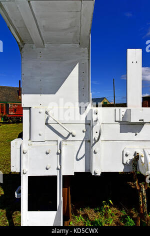 Gateshead Springwell Bowes Railway museum disused specialised windlass hauled wagon Stock Photo