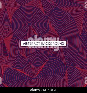 Abstract Red Topographic Lines Map Vector Illustration on Purple Background Stock Vector