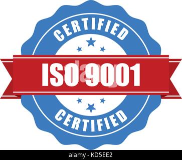 ISO 9001 stamp sign - quality management systems, QMS standard Stock ...