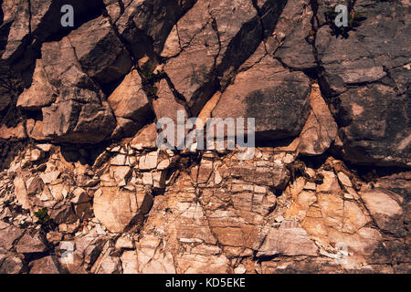 Mountain granite rock structure. Natural texture can be used as background. Stock Photo