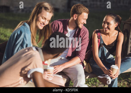 students spending time together Stock Photo