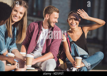 students spending time together Stock Photo