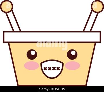 Empty basket market kawaii cute cartoon Stock Vector Image & Art - Alamy