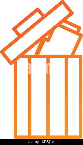 trash can folder file information delete web Stock Vector