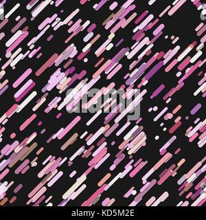 Geometrical seamless random rounded diagonal stripe pattern background - illustration from colorful lines Stock Vector