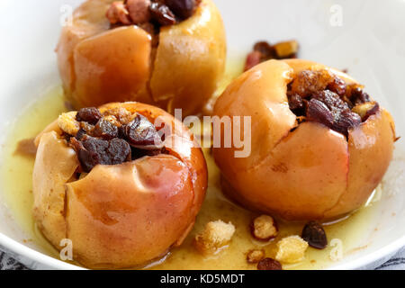 Stuffed Baked Apples Stock Photo