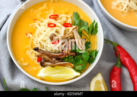 Thai Pumpkin Soup Stock Photo
