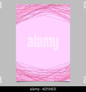 Abstract brochure template with random arched lines - blank flyer graphic Stock Vector