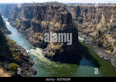 Rafting on Zambezi River, Zimbabwe, Southern Africa Stock Photo