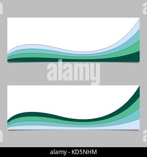 Banner design from curved stripe layers - vector design Stock Vector