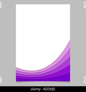 Abstract page template from layer stripes - vector brochure, stationery graphic design with 3d effect Stock Vector