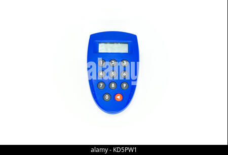 Blue security key bank token with button and display Stock Photo - Alamy