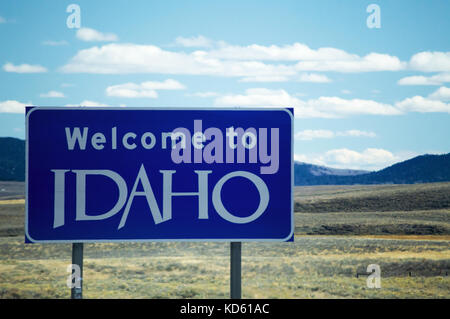 Welcome to Idaho sign. Stock Photo