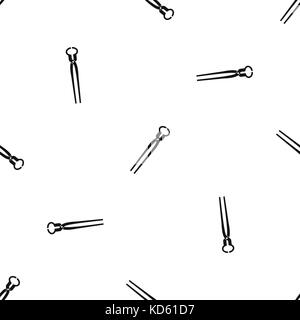 Vintage blacksmith pincers pattern seamless black Stock Vector