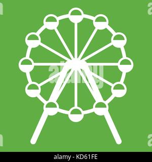 Singapore Flyer, tallest wheel in the world icon green Stock Vector