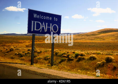 Welcome to Idaho sign. Stock Photo