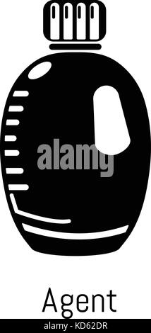 Agent bottle icon, simple black style Stock Vector