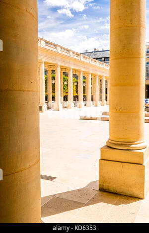 The covered walkways at the Palais Royal in Paris, France Stock Photo