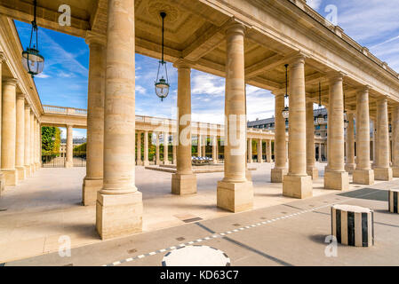 The covered walkways at the Palais Royal in Paris, France Stock Photo