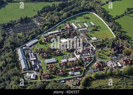 aerial view of HM Prison Styal in Wilmslow, Cheshire, UK