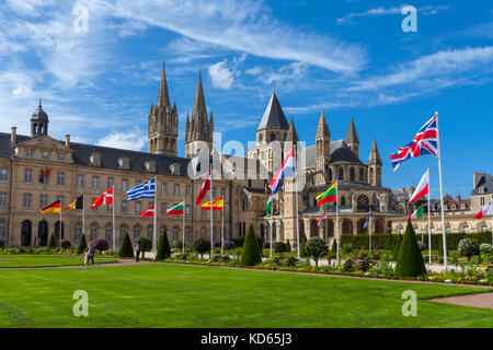 Caen (north-western France): the 'Abbaye aux Hommes' ('Men's Abbey'), now the headquarters of the city hall (not available for postcard production) Stock Photo
