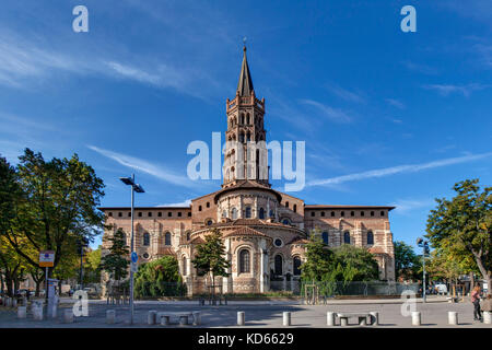 Toulouse (southern France): Basilica of Saint-Sernin, registered as a UNESCO World Heritage Site under the description: World Heritage Sites of the Ro Stock Photo